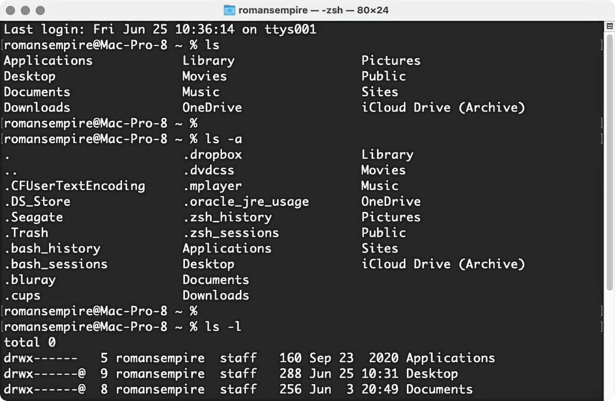 Mac Navigation and File Management Commands